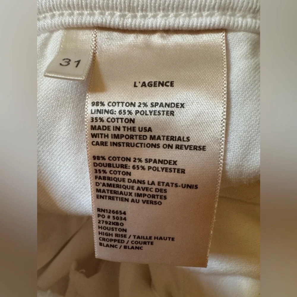 L'AGENCE White Flare & Wide Leg Jeans - Picture 5 of 7
